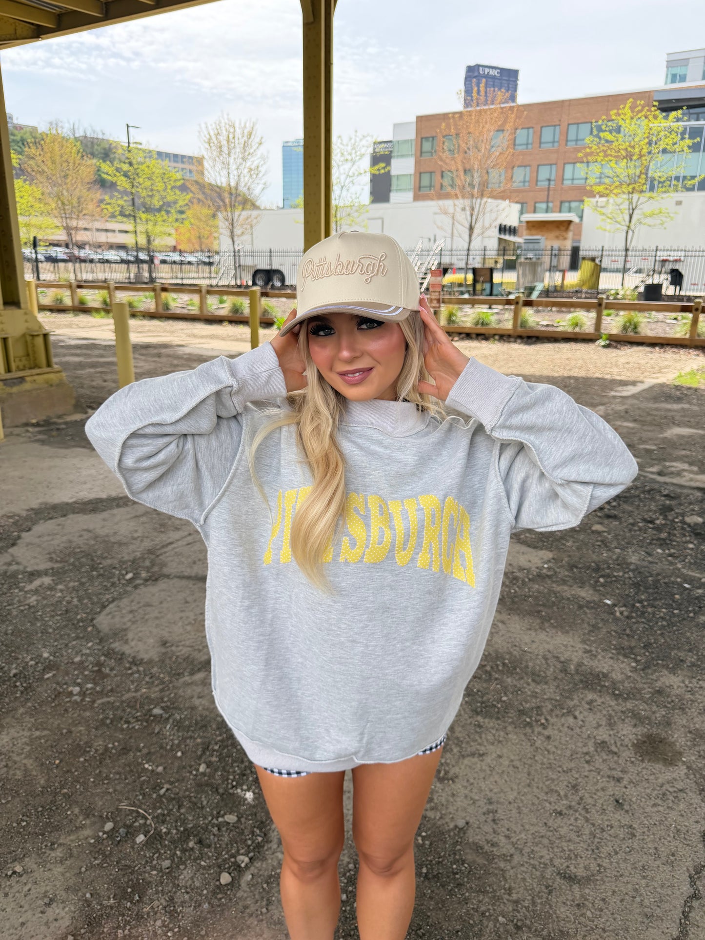 Pittsburgh Mockneck in Sunny Polka Dot