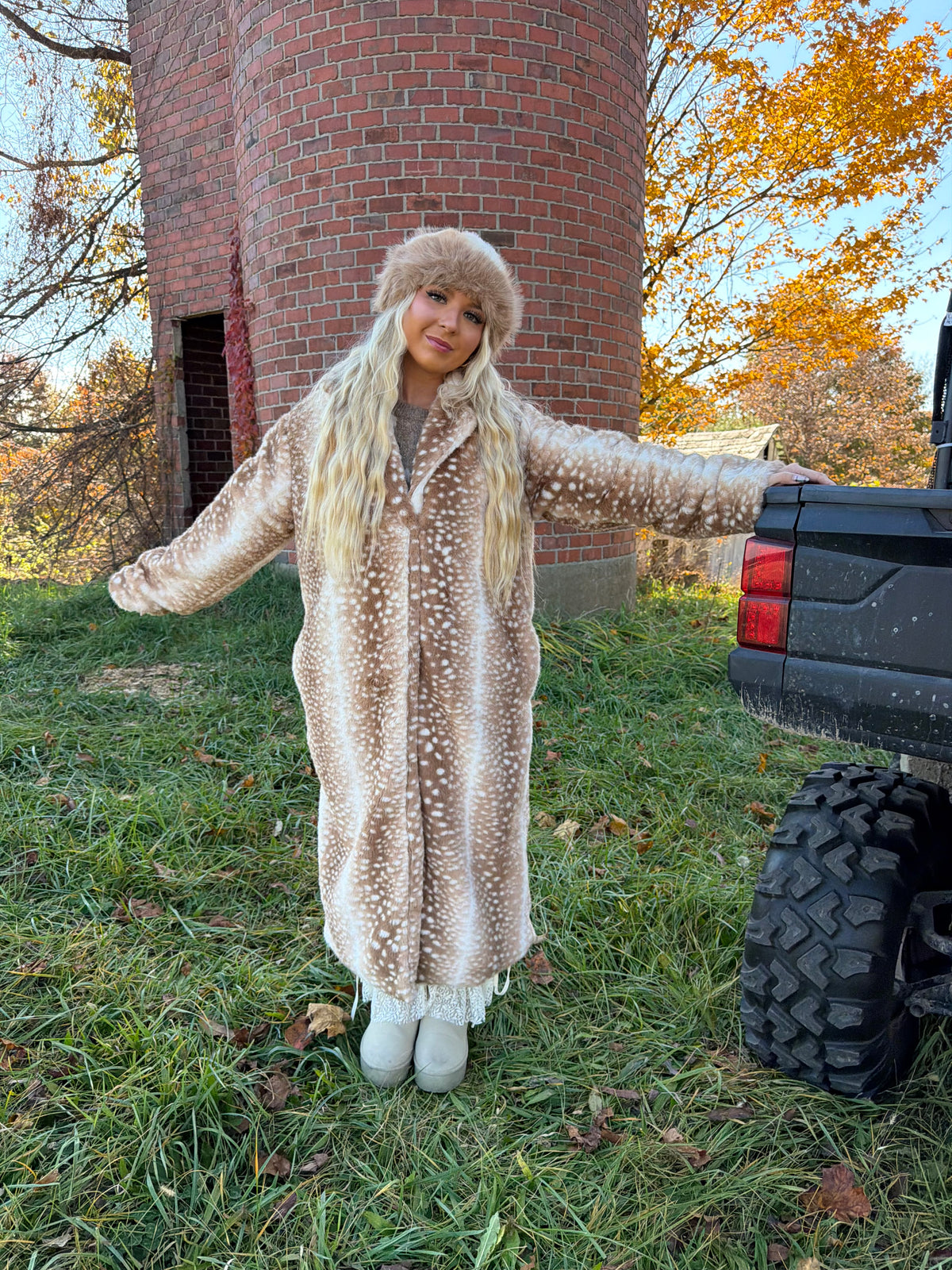 Deer Girl Maxi Fur Coat