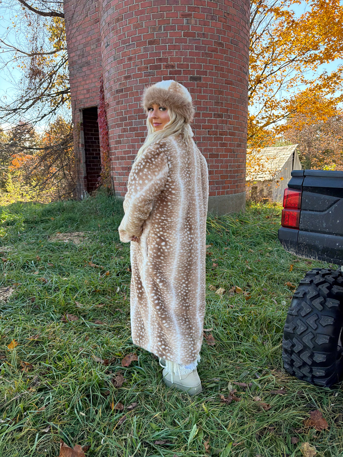 Deer Girl Maxi Fur Coat