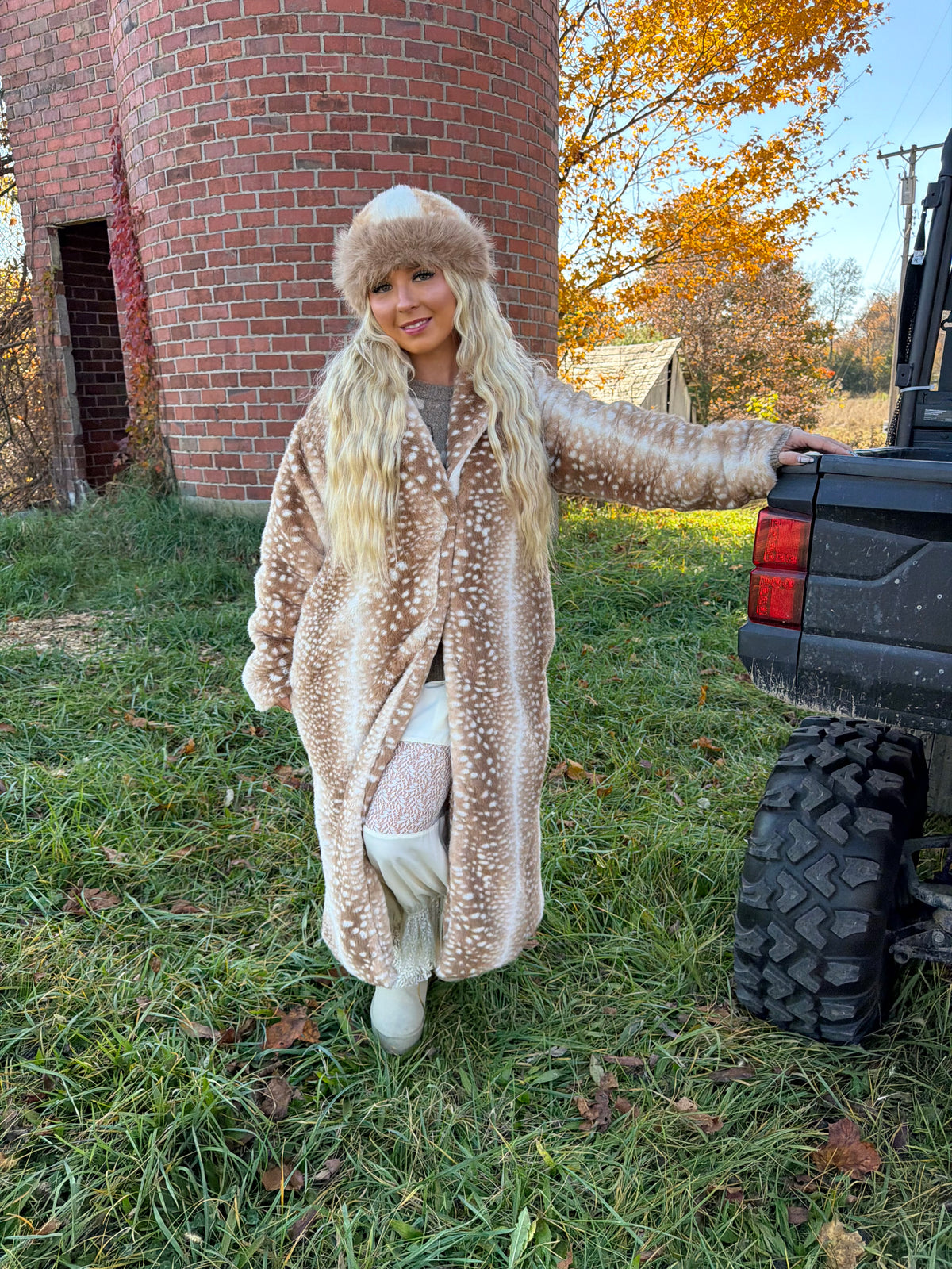 Deer Girl Maxi Fur Coat