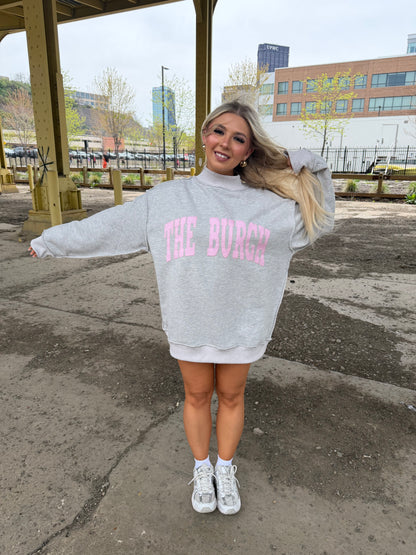 The Burgh Mockneck in Blush Polka Dot