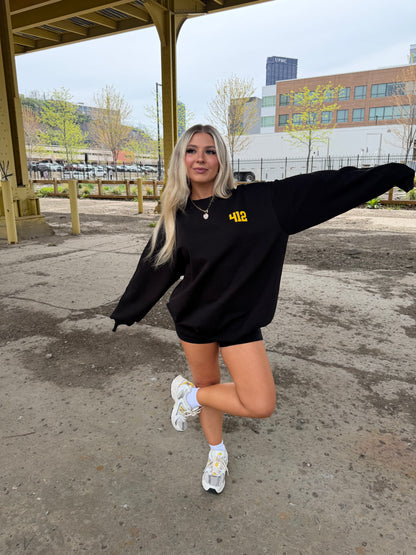 412, W/ Love PGH in Black/Yellow