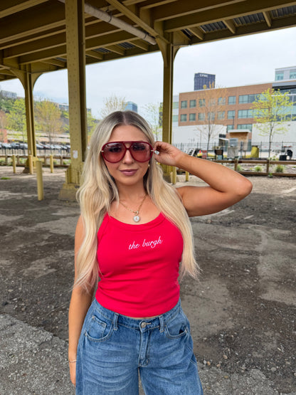 The Burgh Cami in Red