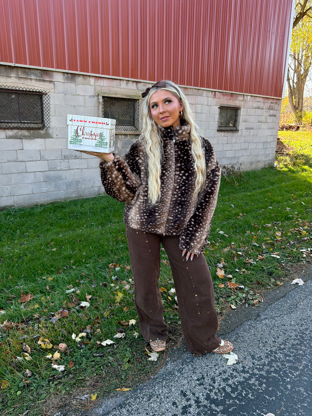 Pro Shop Fur Coat in Deep