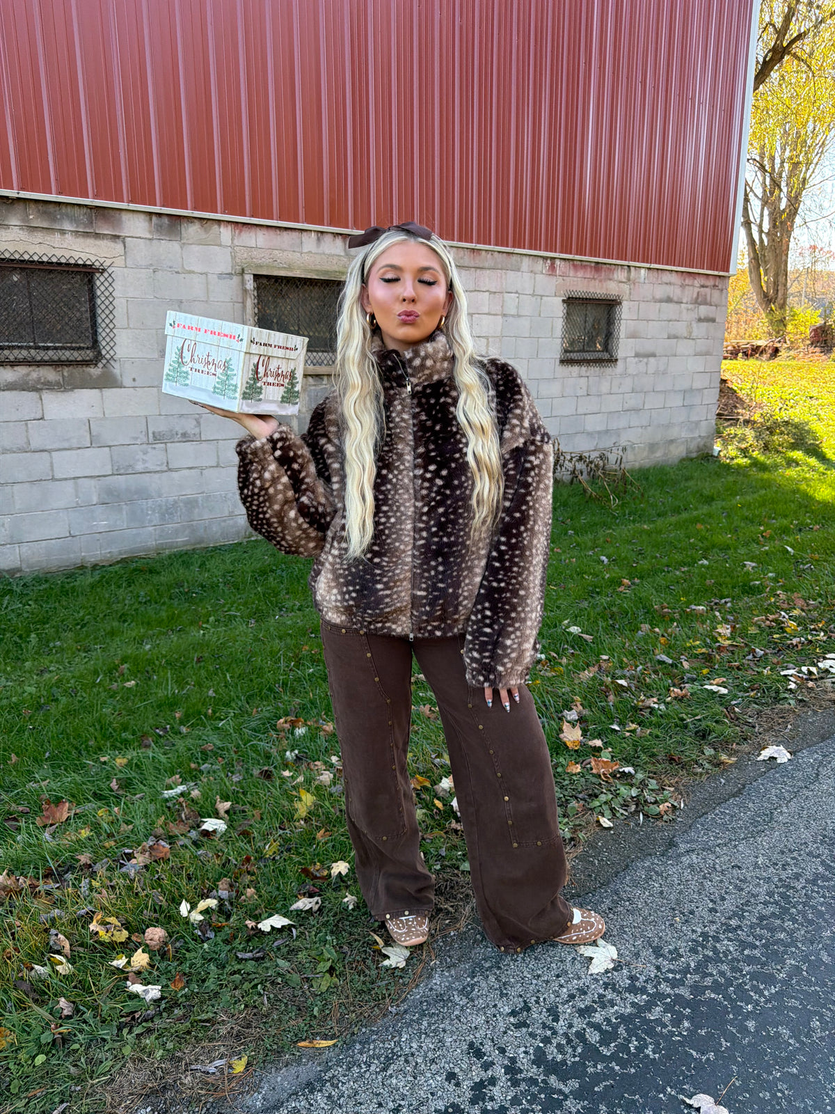 Pro Shop Fur Coat in Deep