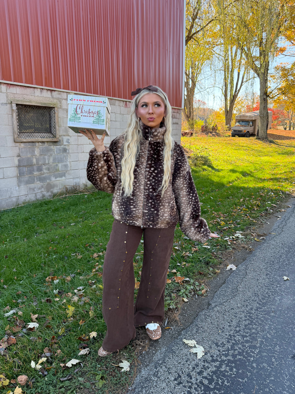 Pro Shop Fur Coat in Deep