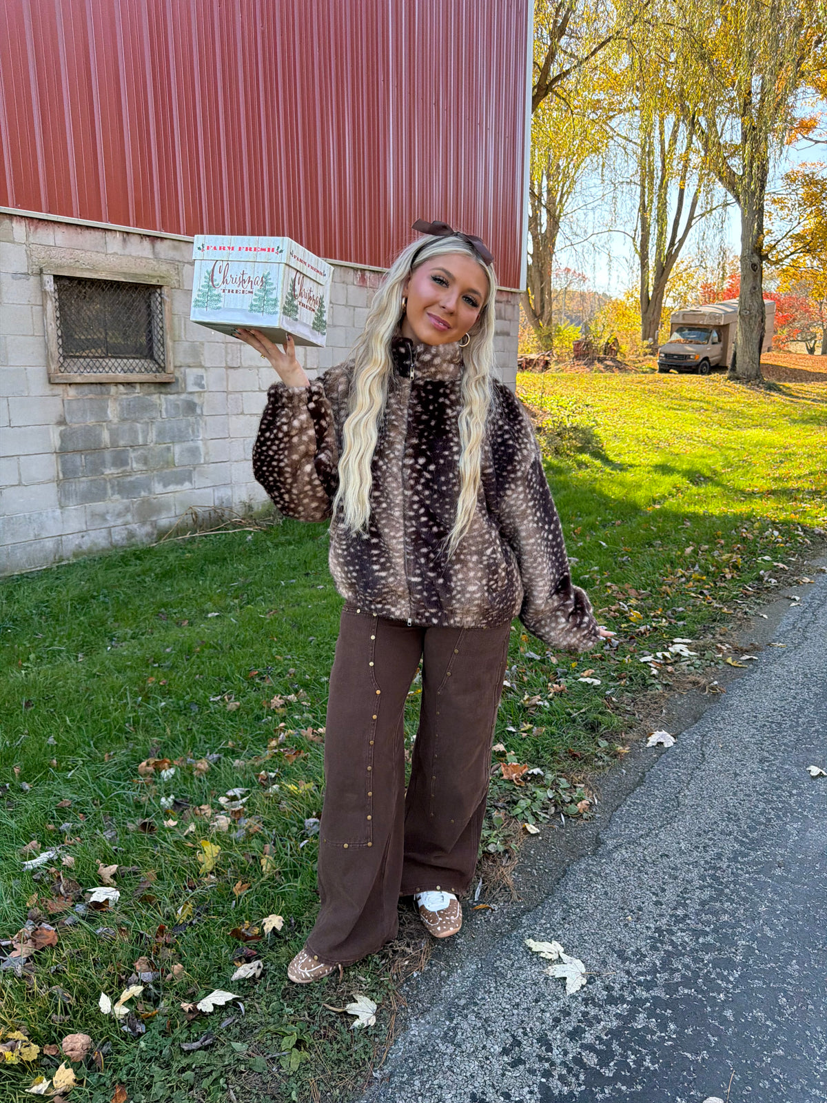 Pro Shop Fur Coat in Deep