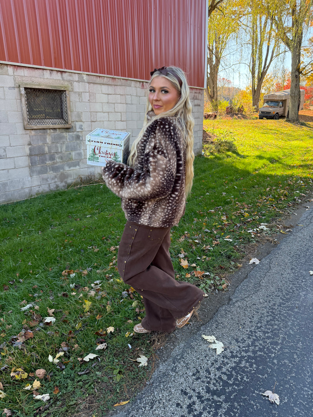 Pro Shop Fur Coat in Deep