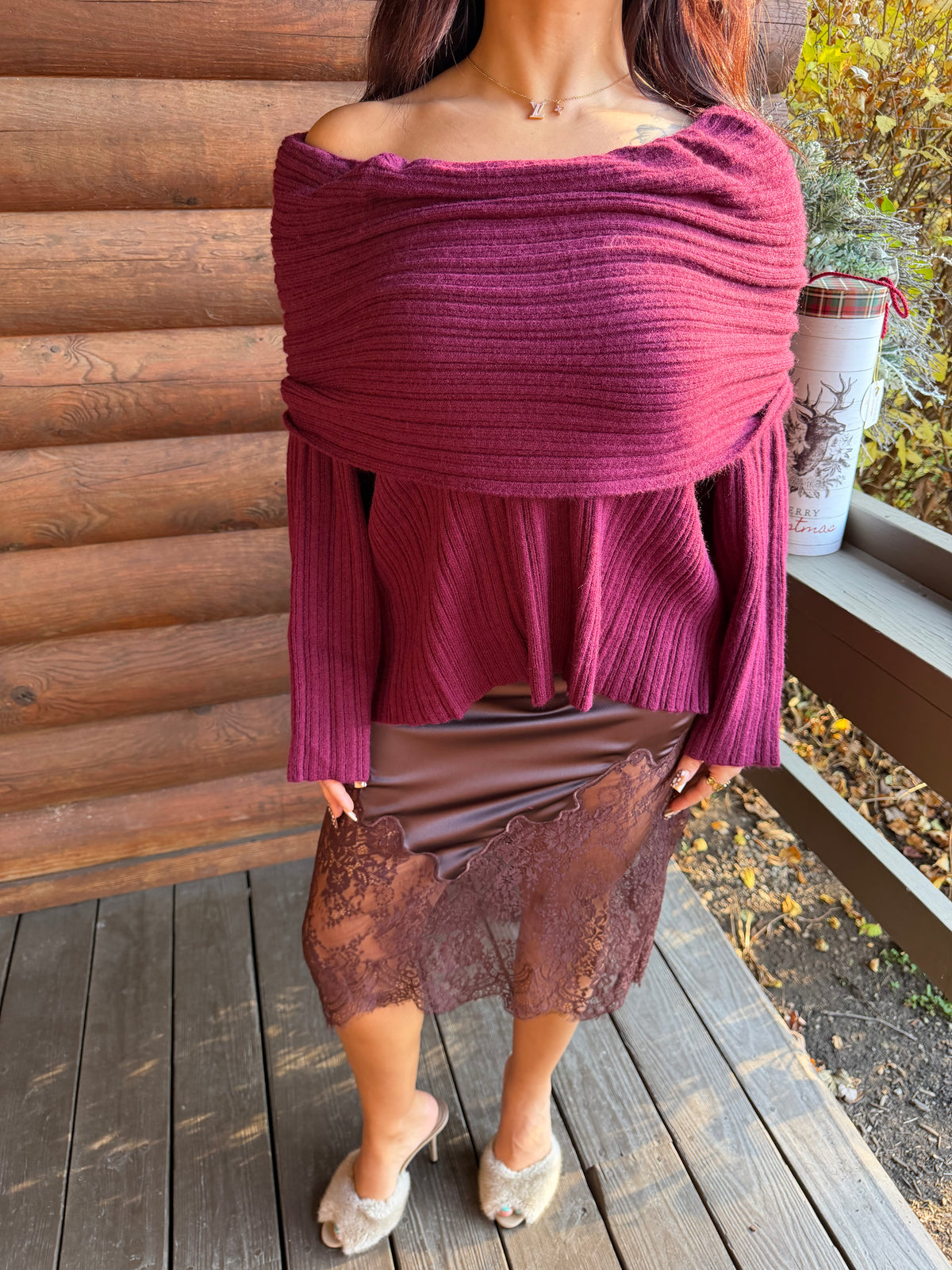 Brown Sugar Satin Skirt