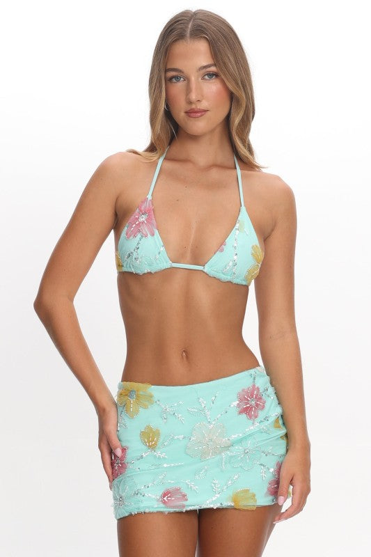 Turks & Caicos Swim Set AQUA (Sold Together)