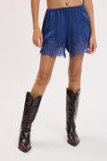 Bby Girl Lace Shorts in Navy
