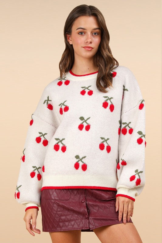 Cherries & Cream Sweater