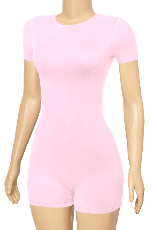 Cycling Romper in Pink