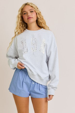 Ditsy USA Crewneck