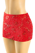 Earnest Embellished Skirt in Red