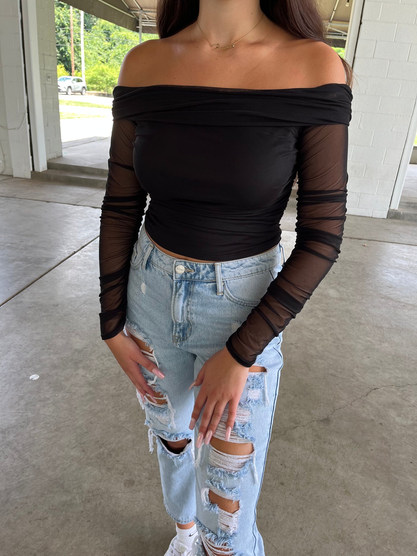 Own The Night Off The Shoulder Black