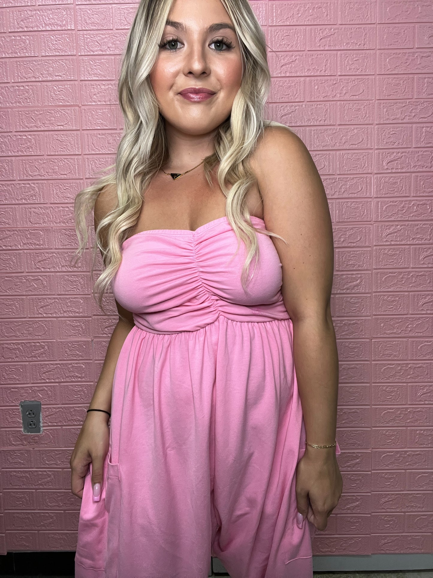 Out & About Jumpsuit in Pink