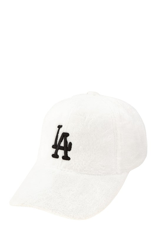 LA Embroidered Hat in White