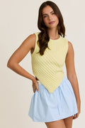 Lucy Sweater Tank in Yellow