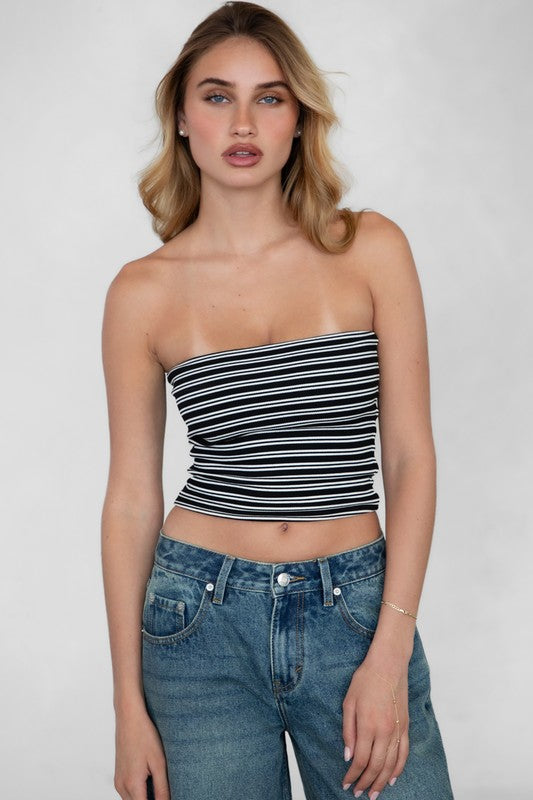 Ma’am Striped Tube in Black