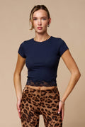 Made For You Lace Tee NAVY