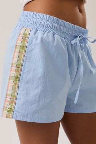 Paige Blue Mini Shorts