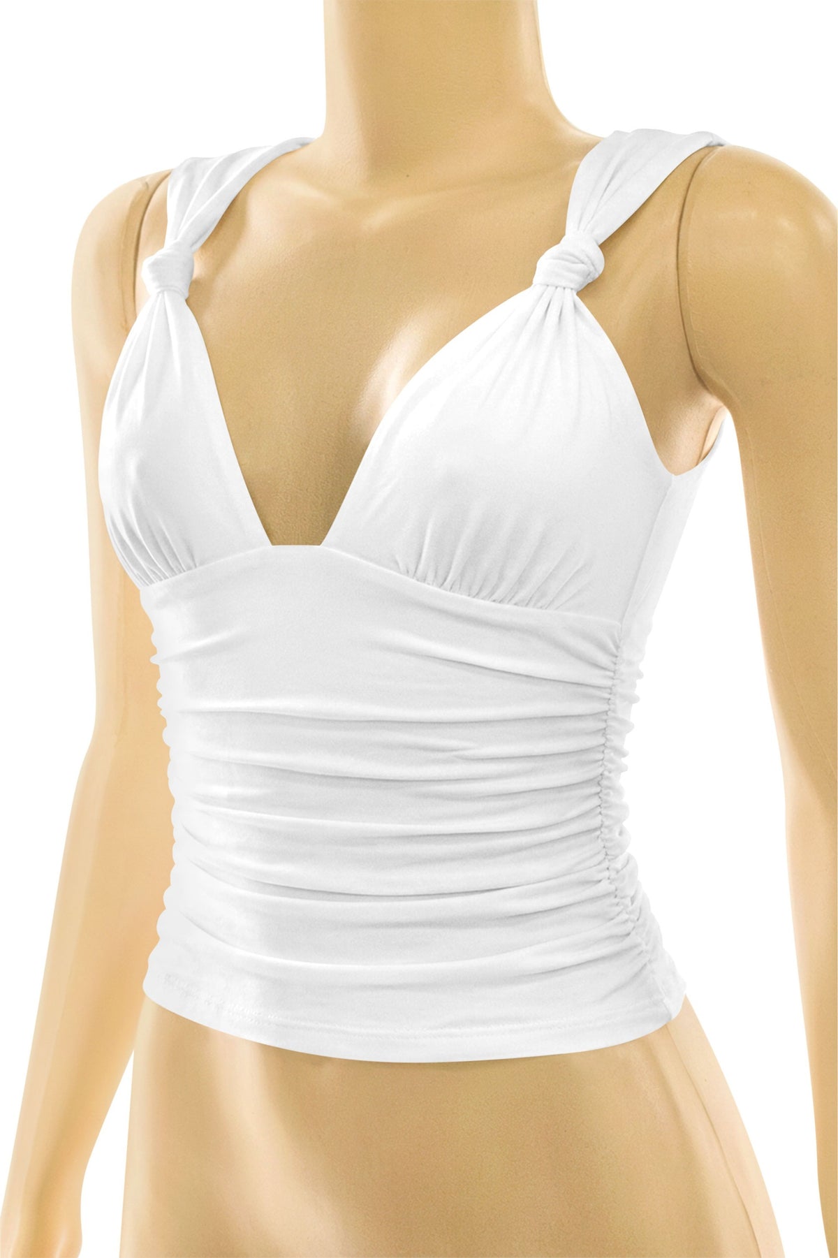 Polar Plunging Top in White