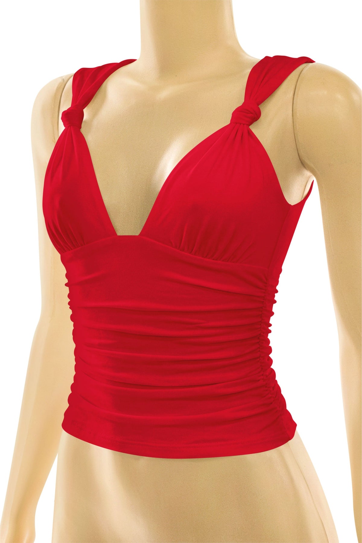 Polar Plunging Top in Red