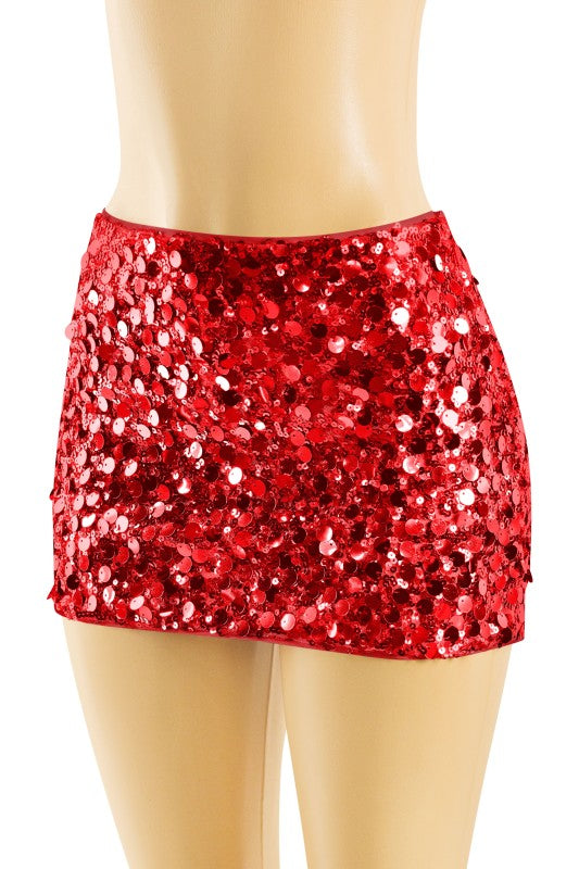 Surely Sparkling Skirt in Red