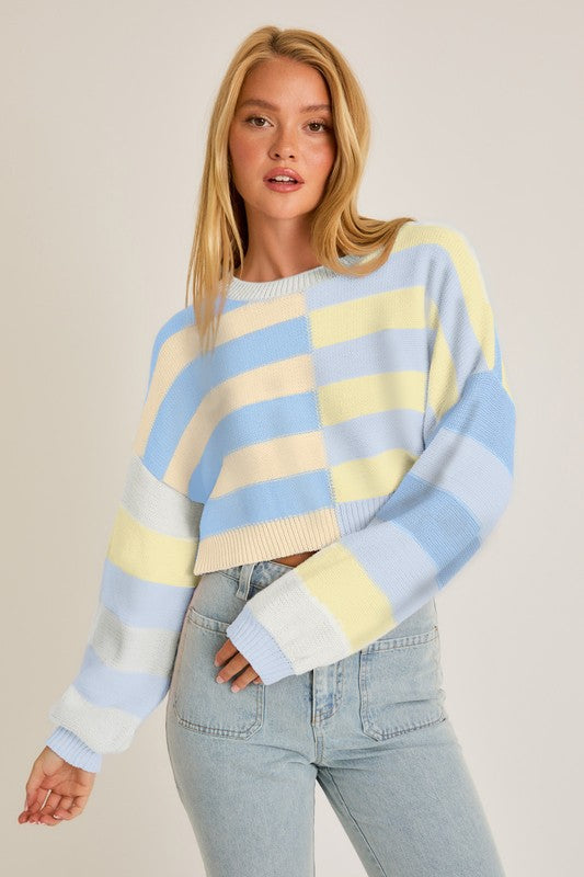 Spring Blossom Stripe Sweater