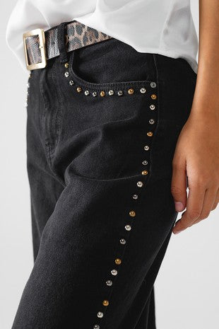 Studded Black Jeans