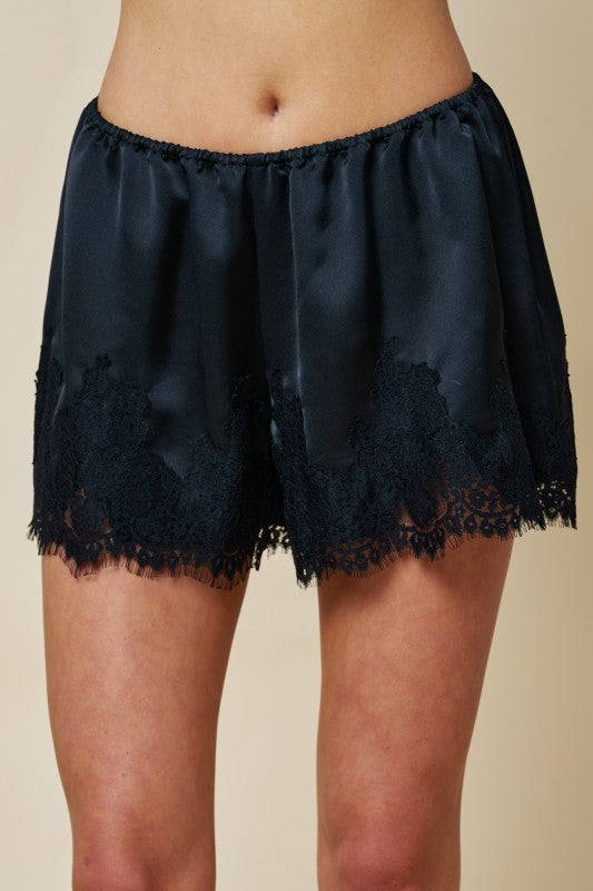 Suga Pie Satin Short in Black