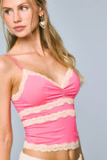 Vivid Vivianne Tank in Pink