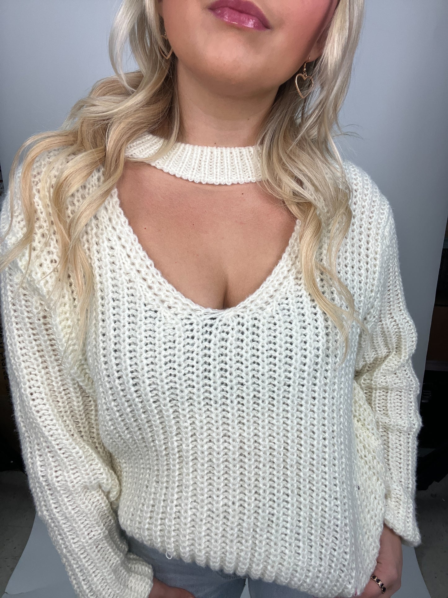 Belle White Sweater