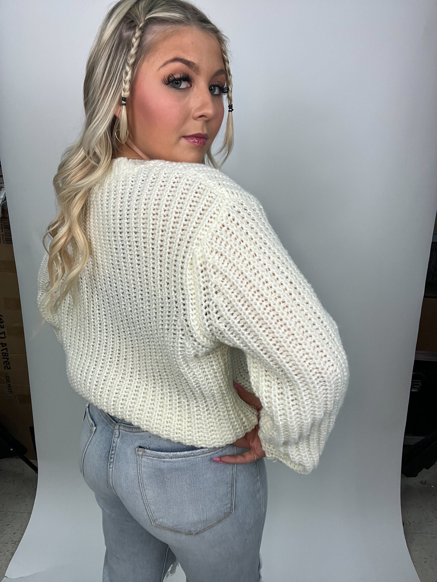 Belle White Sweater