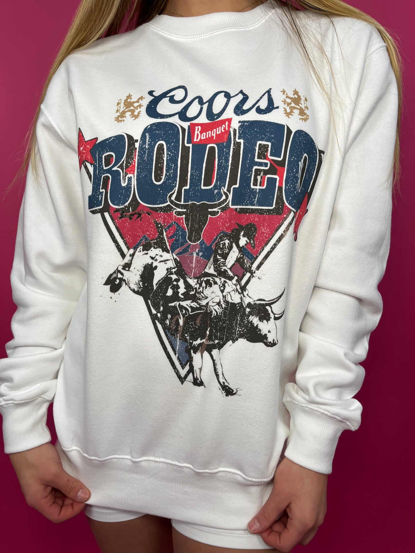Vintage Coors Light Pullover in White